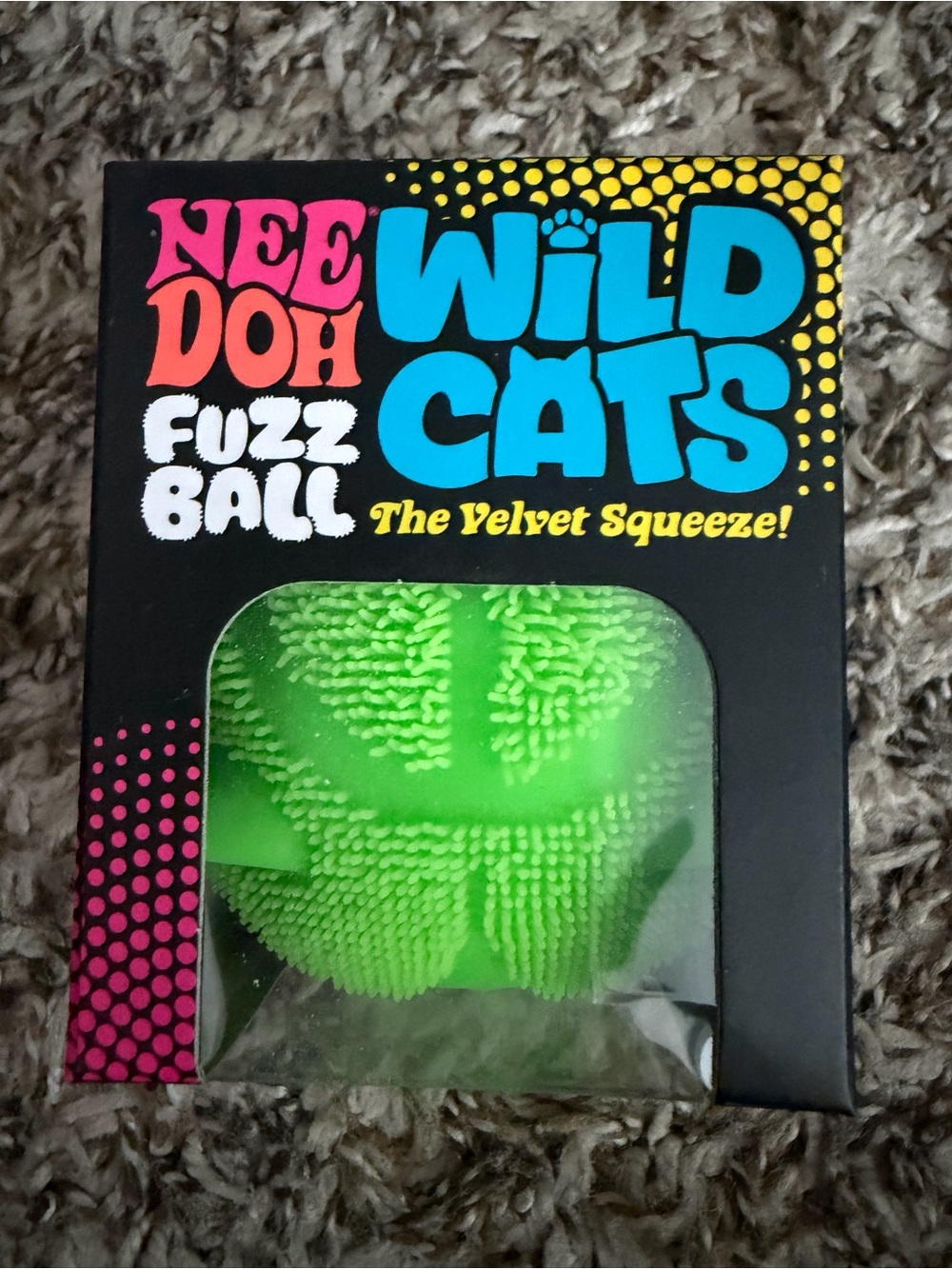 Nee Doh Wild Cats Fuzz Ball - Green